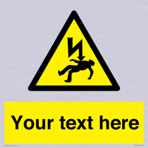 Custom Warning danger of death by electrocution